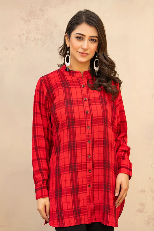 Picture of 1-PC Stitched Ladies Button-Down Shirt - Available at Raja Sahib