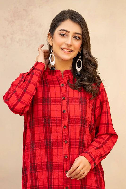 Picture of 1-PC Stitched Ladies Button-Down Shirt - Available at Raja Sahib