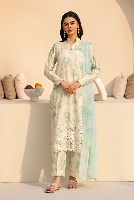 Picture of 3-PC Stitched Embroidered Suit - Available at Raja Sahib