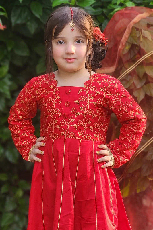 Picture of Modest - Festive Collection - Blooming Red - Available at Raja Sahib