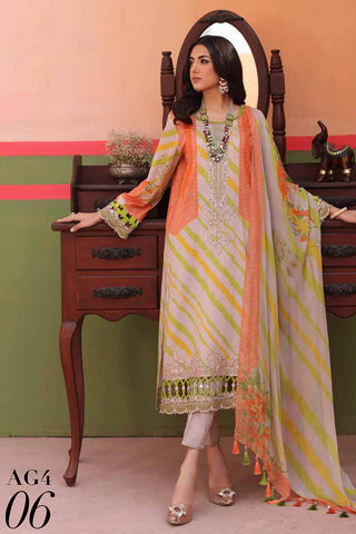 AG4 06 Aghaz e Nou Embroidered Lawn Collection Vol 1
