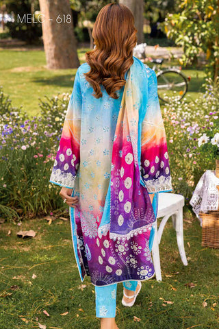 MELC 618 Luxury Embroidered Lawn Collection Vol 2