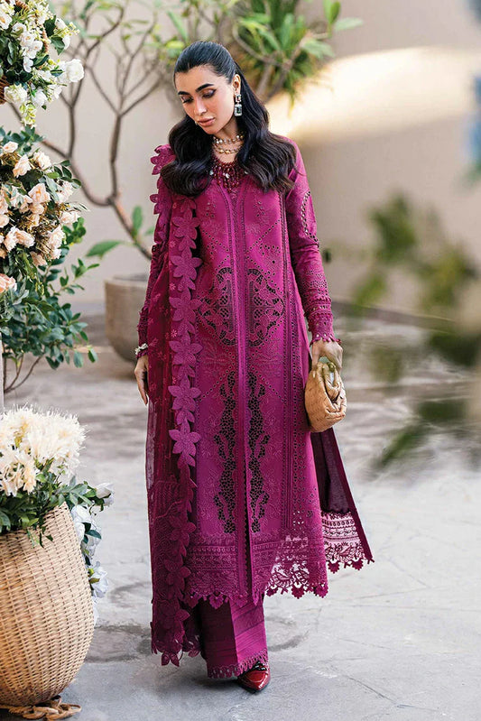 Picture of Qalamkar - Sahil Luxury Embroidered Lawn Collection - FK-11 Violet - Unstitched - Available at Raja Sahib