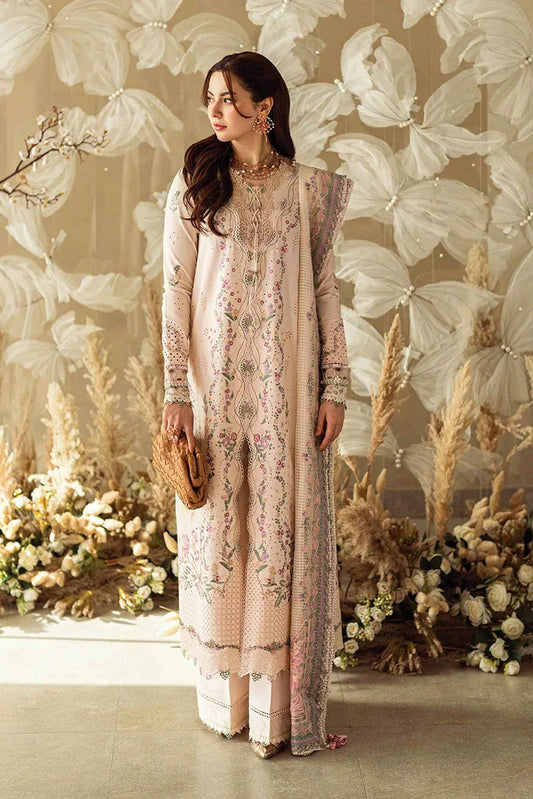 Picture of Qalamkar - Sahil Luxury Embroidered Lawn Collection - FK-12 Lily - Unstitched - Available at Raja Sahib