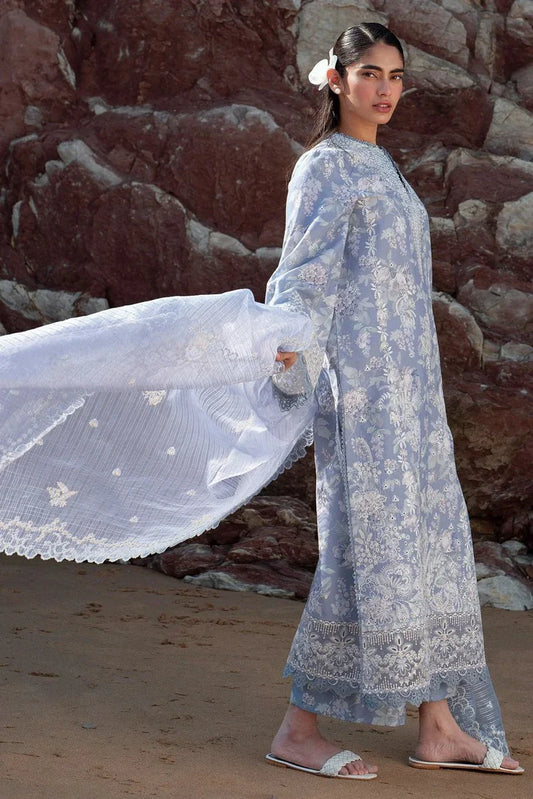 Picture of Afrozeh - Summer Together Lawnkari Collection Vol 3 - 03 Moonlight - Unstitched - Available at Raja Sahib