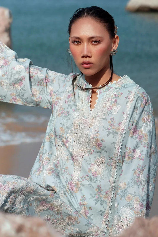 Picture of Afrozeh - Summer Together Lawnkari Collection Vol 3 - 07 Aquamarine - Unstitched - Available at Raja Sahib