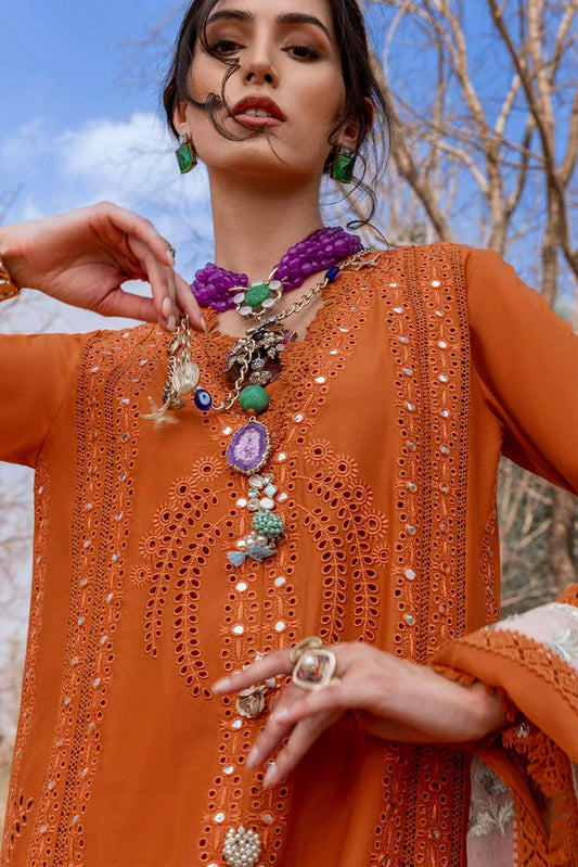 Picture of Saira Shakira - Luxury Lawn Collection - 8B SHAMS-B - Unstitched - Available at Raja Sahib