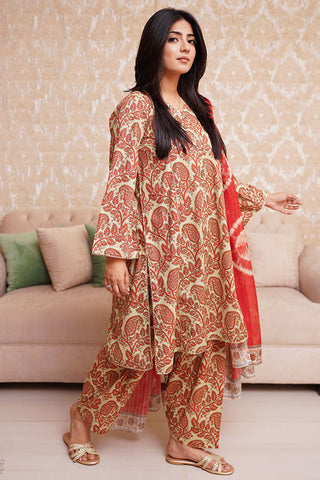 3 Piece - Digital Printed Textured Lawn Suit P1121A