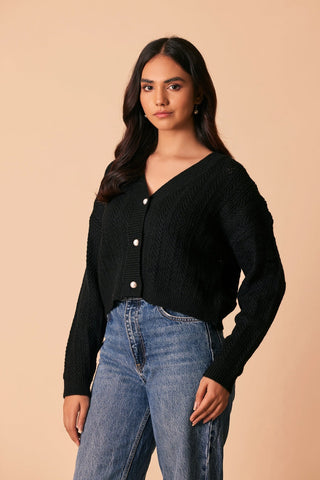 V-Neck Cardigan Sweater