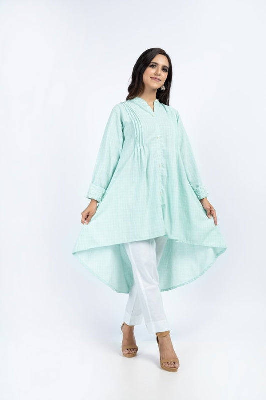 Picture of Ellena - Textured Cotton Top - Available at Raja Sahib