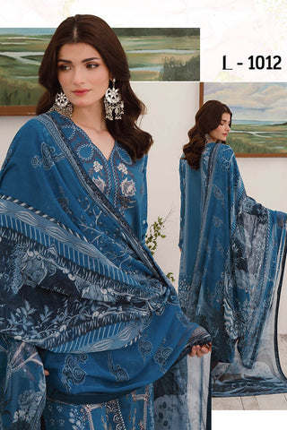 L 1012 Mashaal Embroidered Lawn Collection Vol 10