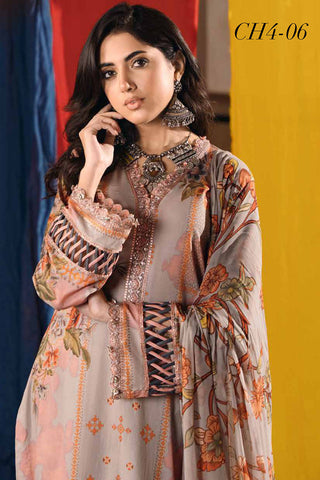 CH4 06 Chunri Embroidered Lawn Collection Vol 1