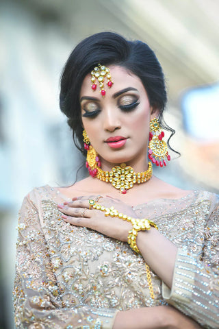 Maryam Malik Wedding Wear - Diya (Peach Gown With Dupatta)