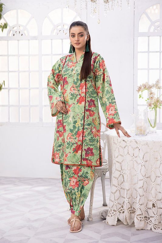Picture of 2-PC Unstitched Digital Printed Lawn Suit - Available at Raja Sahib
