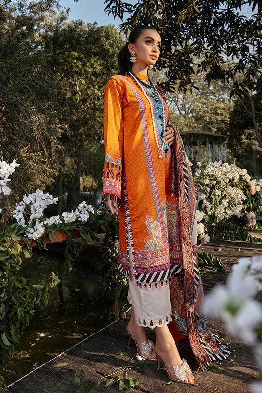 Picture of 3-PC Unstitched Digital Printed Lawn Suit - Available at Raja Sahib