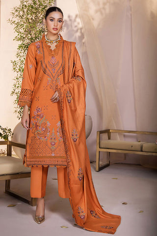 Jahan-e-Sukhan Peach Embroidery Collection - JS-09