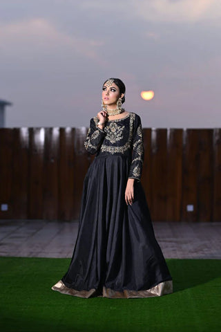 Maryam Malik Luxury Pret - Sable (Only Black Pishwas With Golden Tilla)