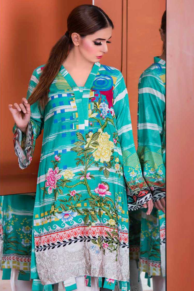P 23 Plush Embroidered Slub Linen Kurti Collection – Raja Sahib