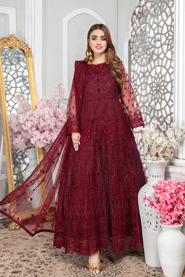 Maroon fancy shop dress