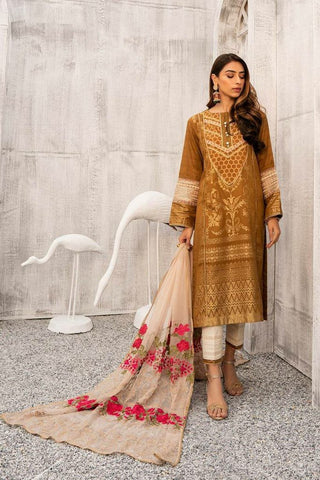 3 PC Divine Diva 5 Signature Embroidered Lawn Jacquard Chapter 1 Collection