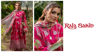 Hoist Your Look with Raja Sahib's Unstitched Field Dresses An Experience for Summer Collection 2024
