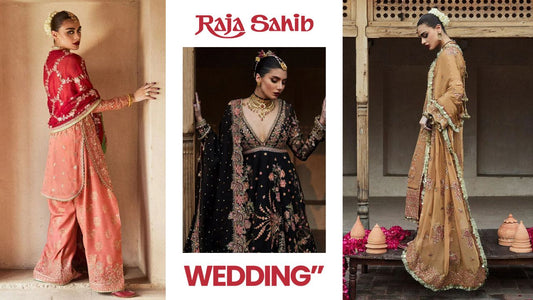 Buy designer bridal wear by Rajasahib online in Pakistan