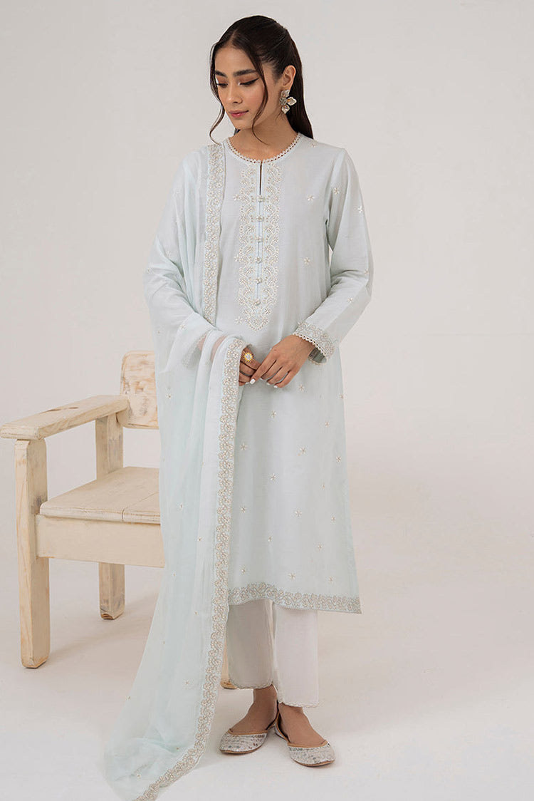 Picture of Cross Stitch - Basic Pret Collection - Powder Blue - Available at Raja Sahib