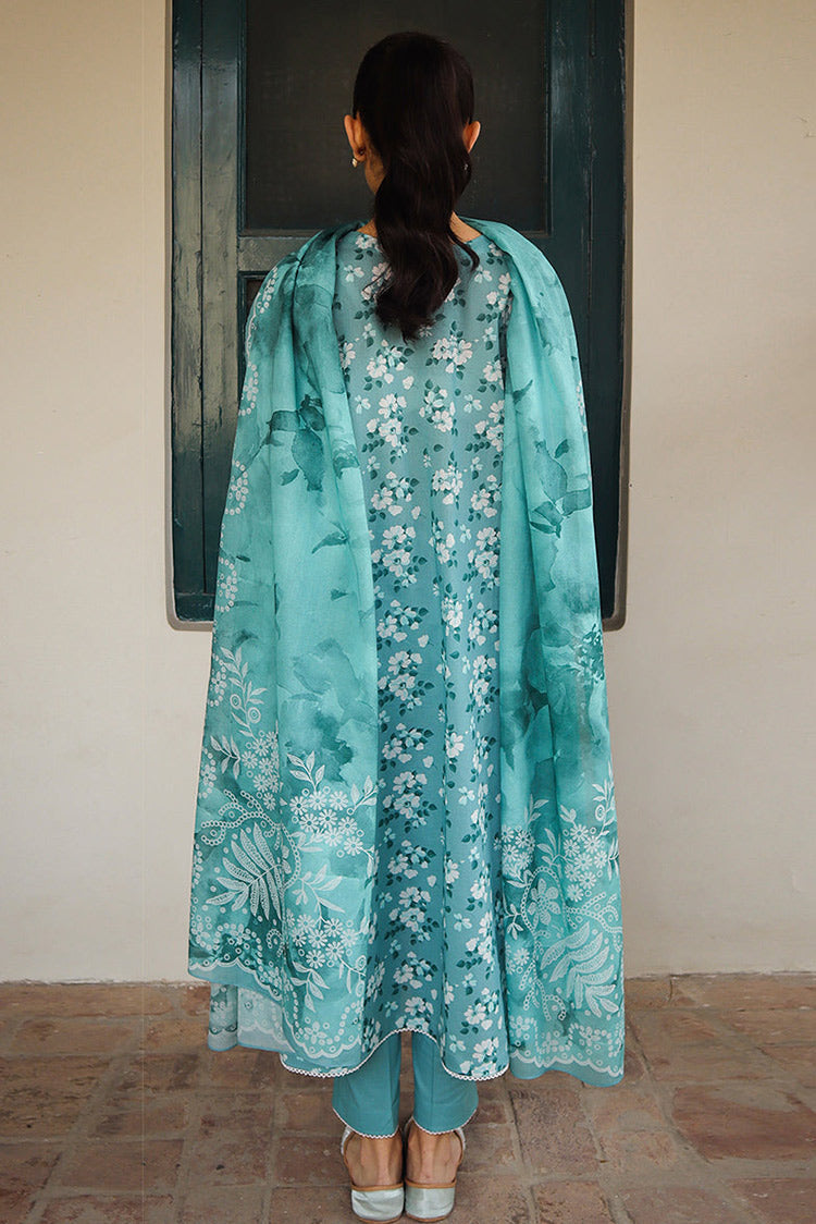 Picture of Cross Stitch - Prints Daily Lawn Collection - Blue Charm - Available at Raja Sahib