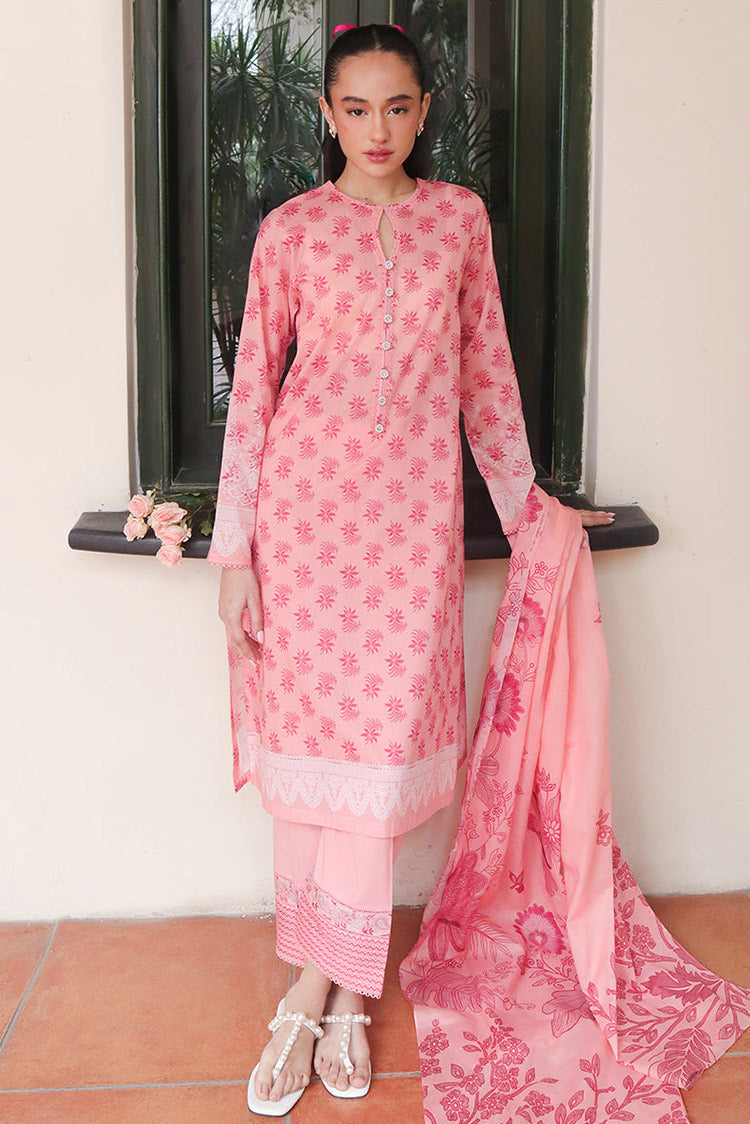 Picture of Cross Stitch - Prints Daily Lawn Collection - Coral Deluxe - Available at Raja Sahib