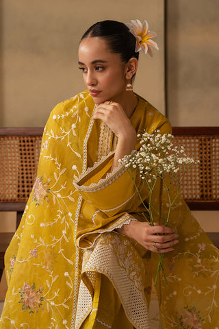 Mahiri Unstitched Embroidered Collection Vol 3 - Ceylon Yellow