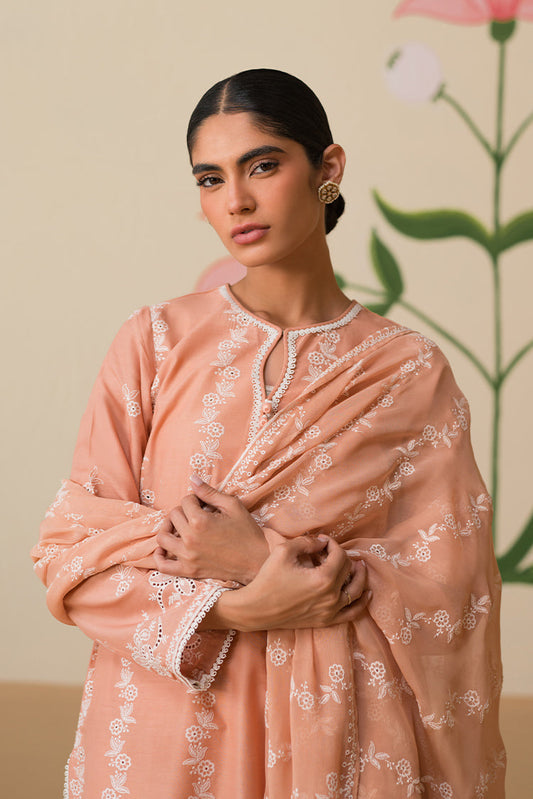 Picture of Cross Stitch - Chikankari Lawn Edit Vol 2 - Sunset Pink - Available at Raja Sahib