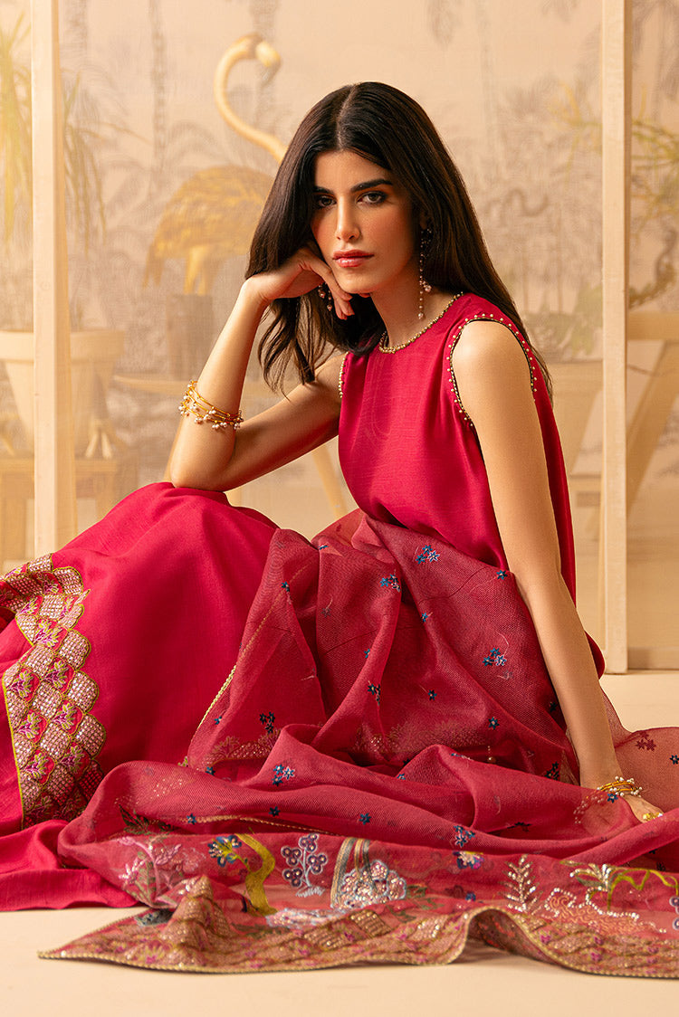 Picture of Cross Stitch - Luxe Atelier Unstitched Collection - Rosy Twilight - Available at Raja Sahib