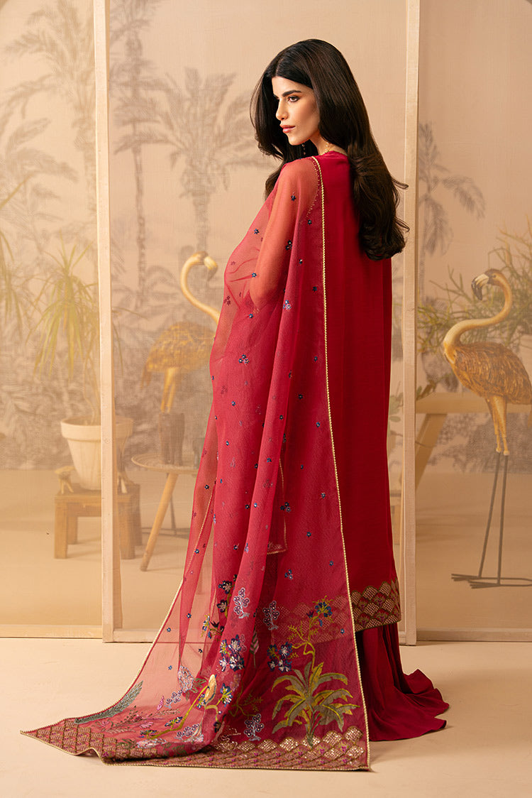 Picture of Cross Stitch - Luxe Atelier Unstitched Collection - Rosy Twilight - Available at Raja Sahib