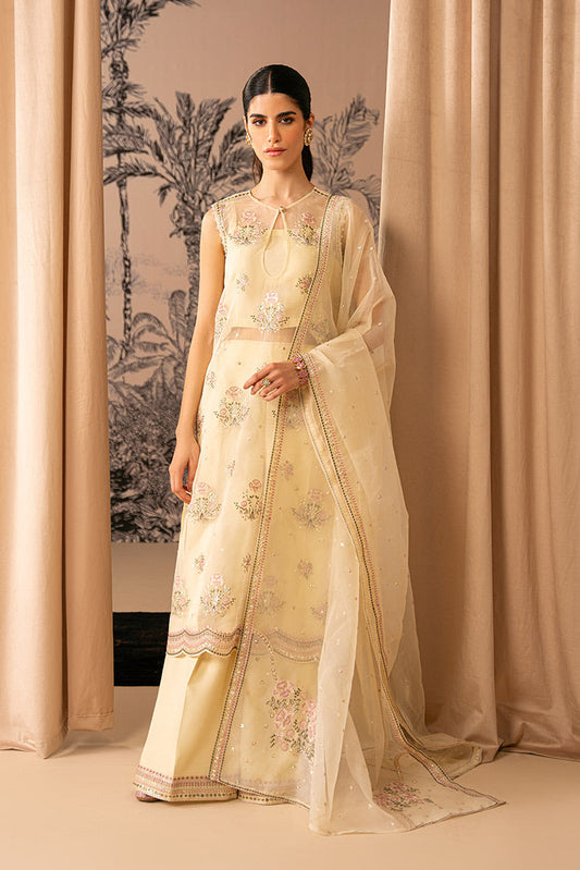 Picture of Cross Stitch - Luxe Atelier Unstitched Collection - Opal Glow - Available at Raja Sahib