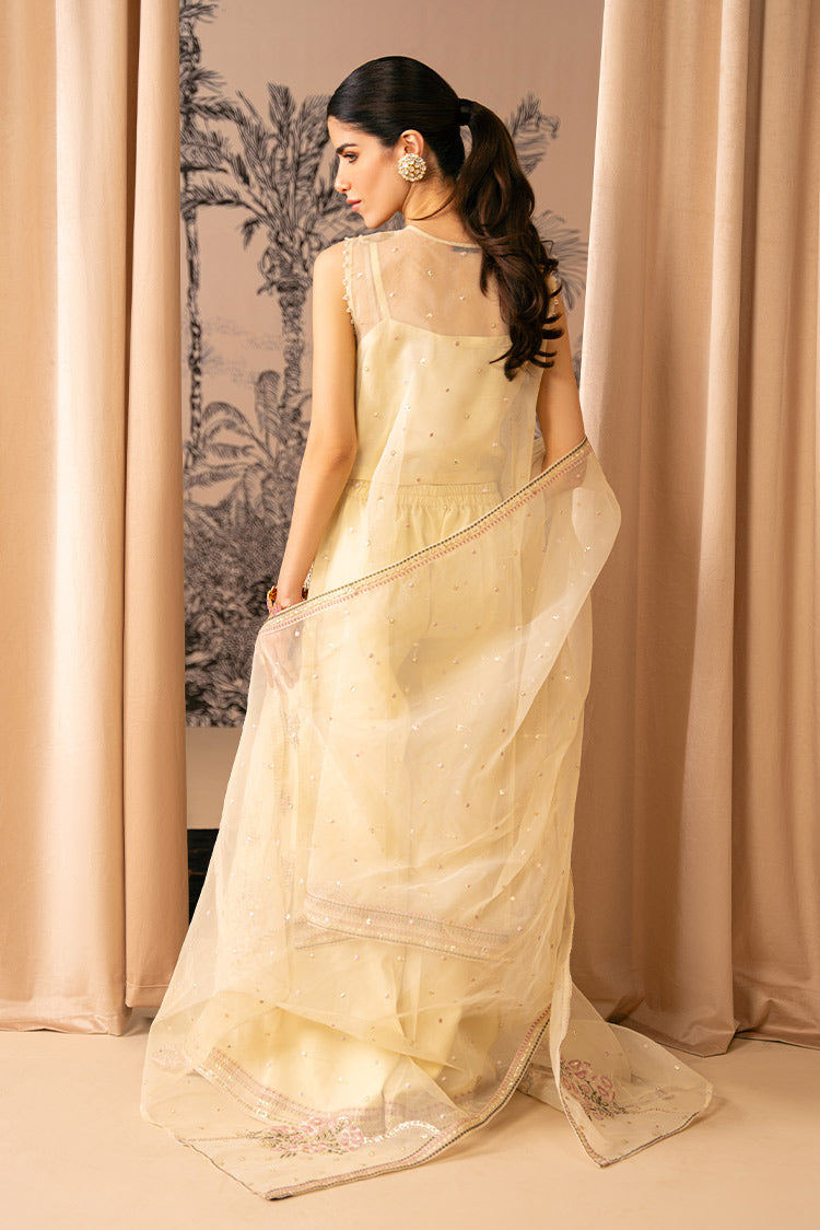 Picture of Cross Stitch - Luxe Atelier Unstitched Collection - Opal Glow - Available at Raja Sahib