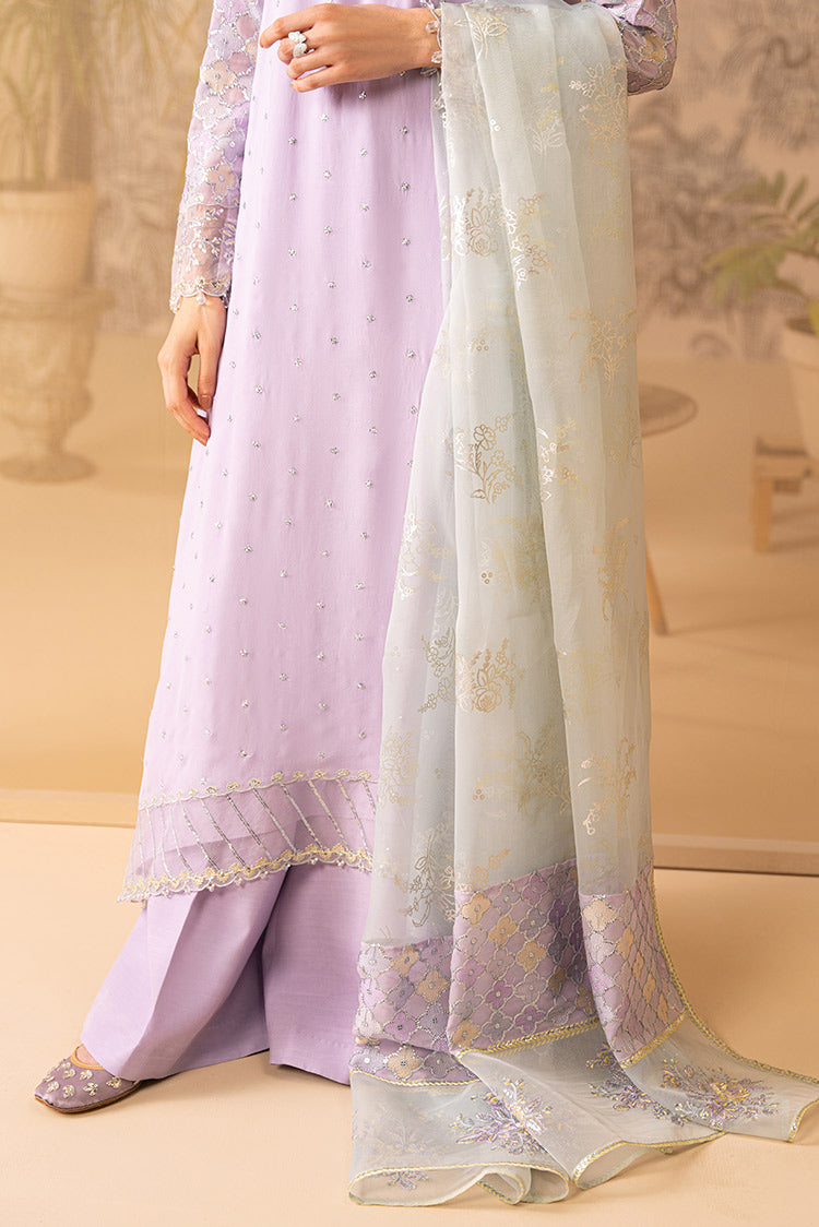 Picture of Cross Stitch - Luxe Atelier Unstitched Collection - Lilac Luster - Available at Raja Sahib