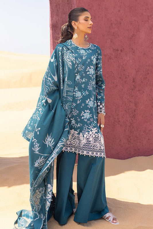 Picture of Cross Stitch - Eid Lawn Edit 2 - Teal Serenity - Available at Raja Sahib