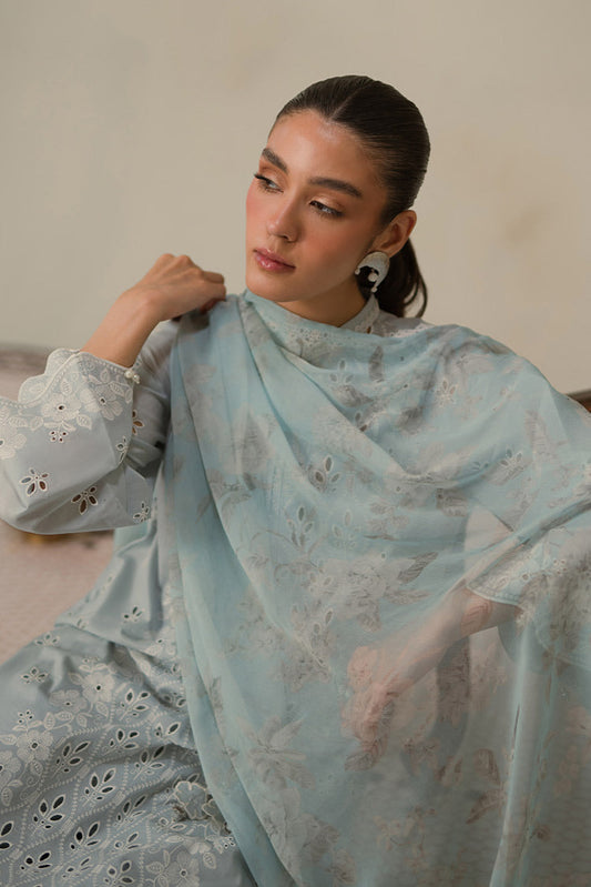 Picture of Cross Stitch - Unstitched Chikankari Collection - Blue Flair - Available at Raja Sahib