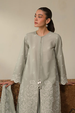 Picture of Cross Stitch - Unstitched Chikankari Collection - Sea Mist - Available at Raja Sahib