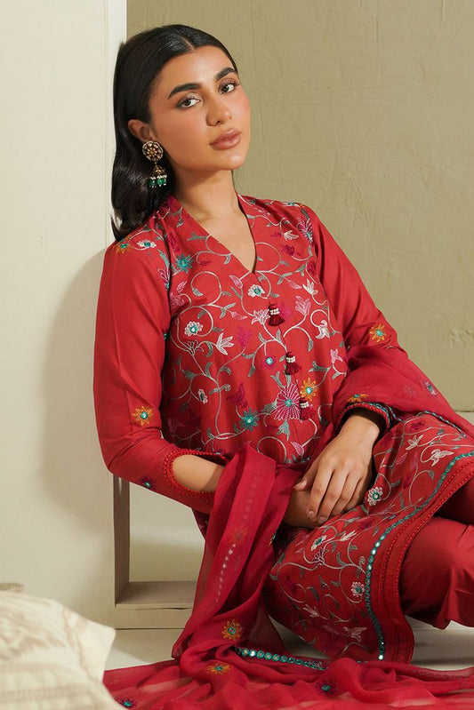 Picture of Cross Stitch - Mahiri Unstitched Embroidered Collection Vol 4 - Ruby Sky - Available at Raja Sahib