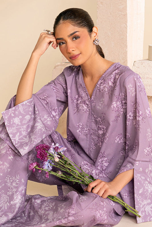 Picture of Cross Stitch - Daily Edit Unstitched Lawn Collection Vol 5 - Purple Fog - Available at Raja Sahib