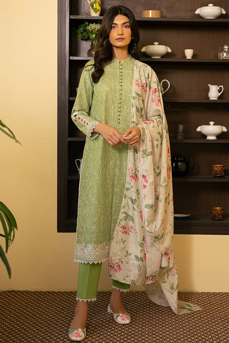 Picture of Cross Stitch - Mahiri Unstitched Embroidered Collection Vol 5 - Verdant Green - Available at Raja Sahib