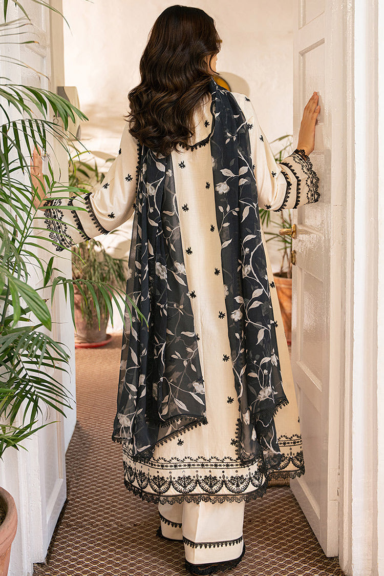 Picture of Cross Stitch - Mahiri Unstitched Embroidered Collection Vol 5 - Ivory Noir - Available at Raja Sahib