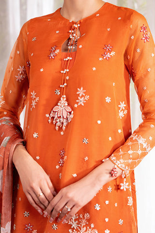 Picture of Cross Stitch - Luxe Atelier Unstitched Collection - Apricot Dusk - Available at Raja Sahib