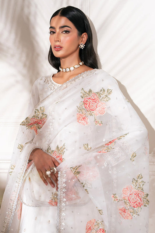 Picture of Cross Stitch - Luxe Atelier Unstitched Collection - Pearl Haze - Available at Raja Sahib