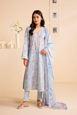 Picture of Cross Stitch -  Daily Unstitched Edit 6 - Mystique Blue - Available at Raja Sahib