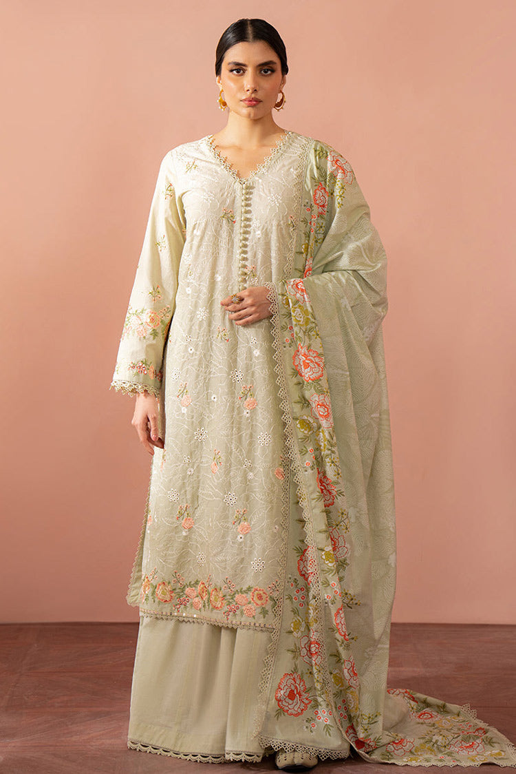 Picture of Cross Stitch - Seher Unstitched Premium Cambric Collection - Pistachio Frost - Available at Raja Sahib