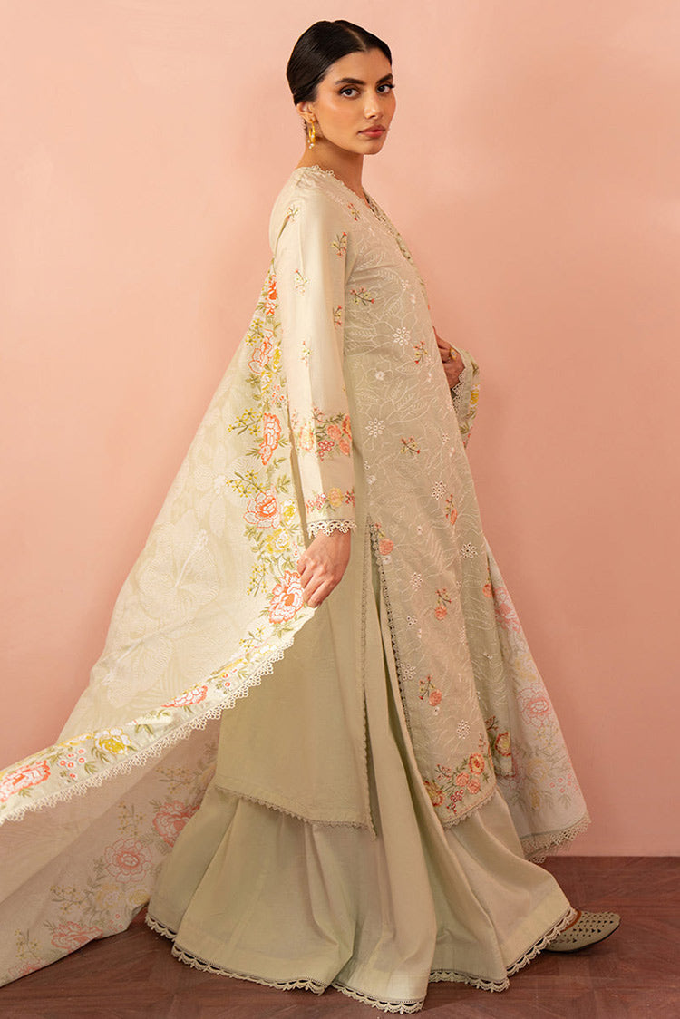 Picture of Cross Stitch - Seher Unstitched Premium Cambric Collection - Pistachio Frost - Available at Raja Sahib