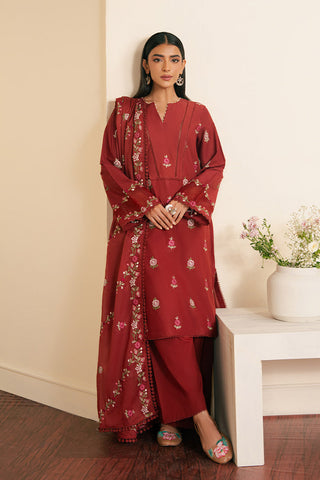 Picture of Cross Stitch - Mahiri Unstitched Embroidered Collection Vol 6 - Sylvan Red - Available at Raja Sahib