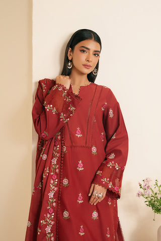 Picture of Cross Stitch - Mahiri Unstitched Embroidered Collection Vol 6 - Sylvan Red - Available at Raja Sahib